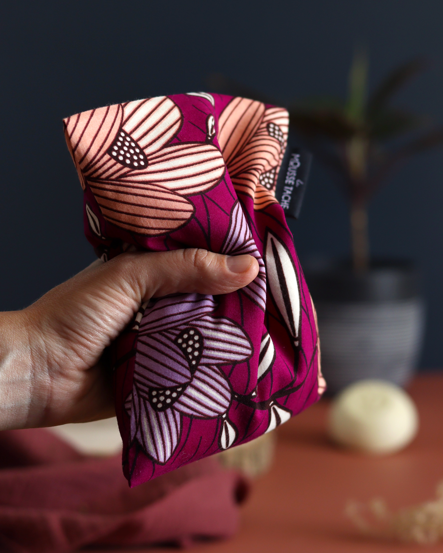 bouillotte graines lin bio ecofriendly wax fleurs