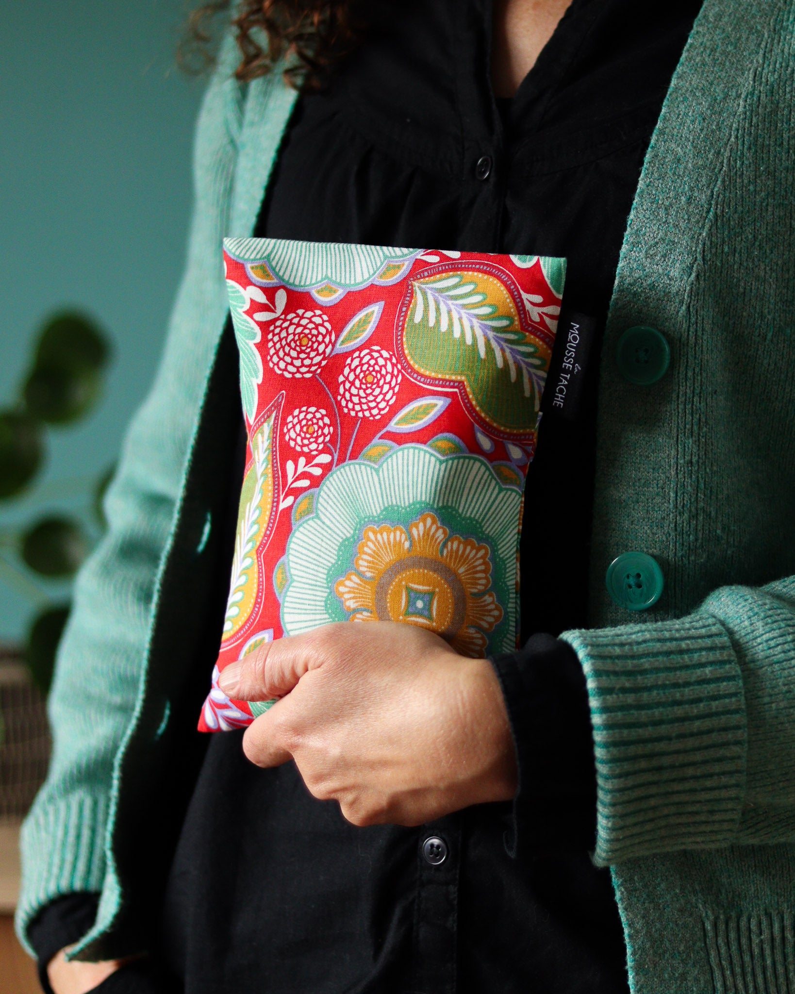 bouillotte sèche aux graines de lin bio rouge