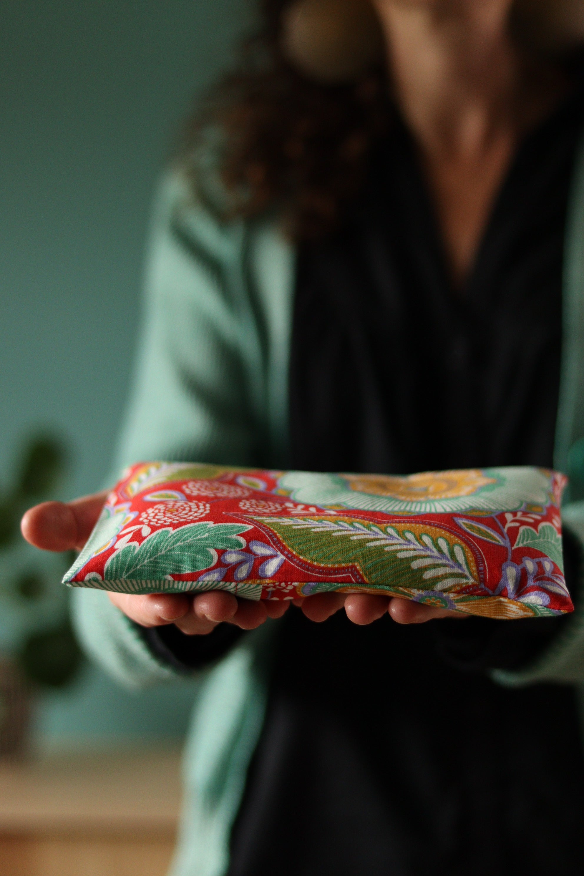 bouillotte sèche aux graines de lin bio rouge