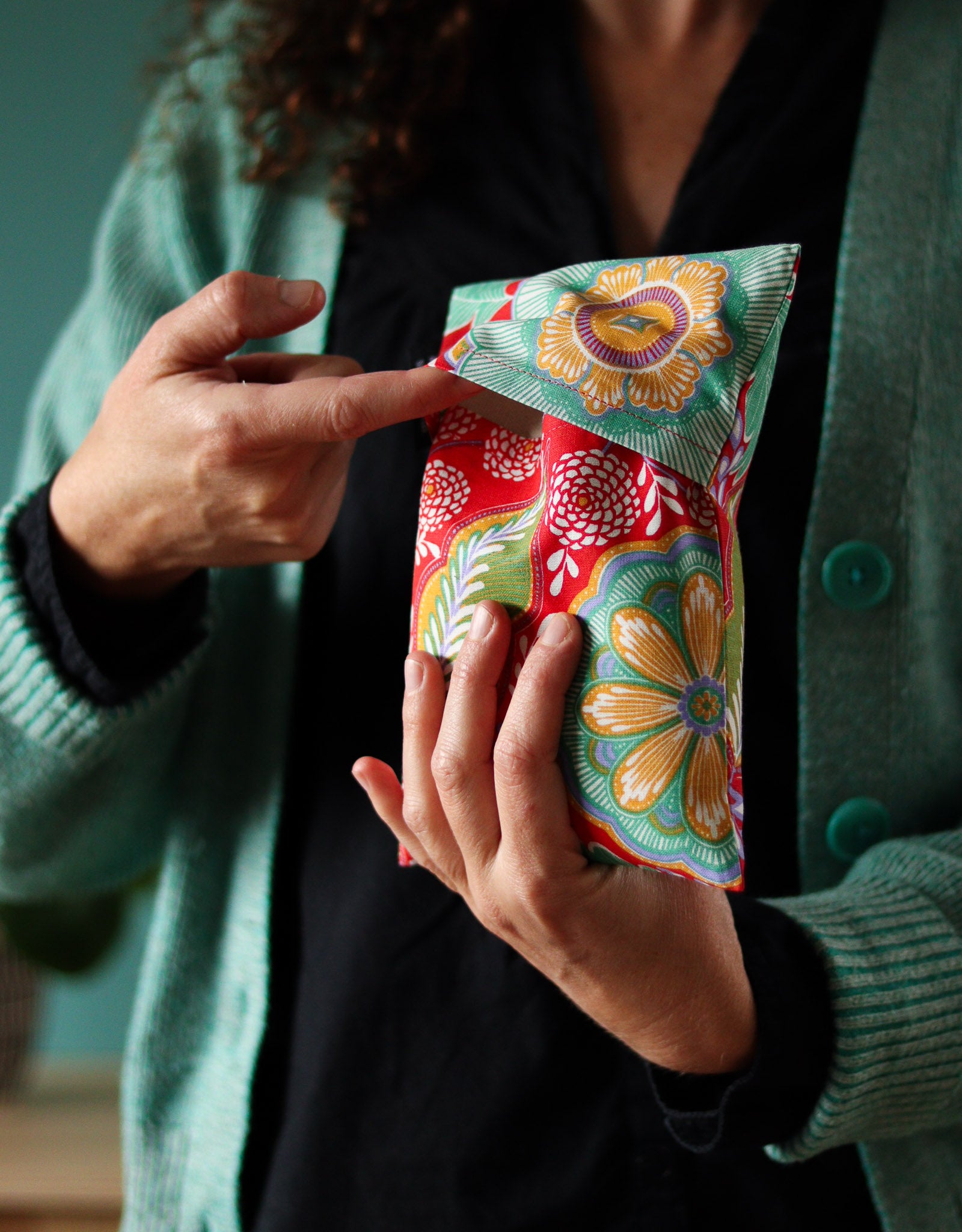 bouillotte sèche aux graines de lin bio rouge