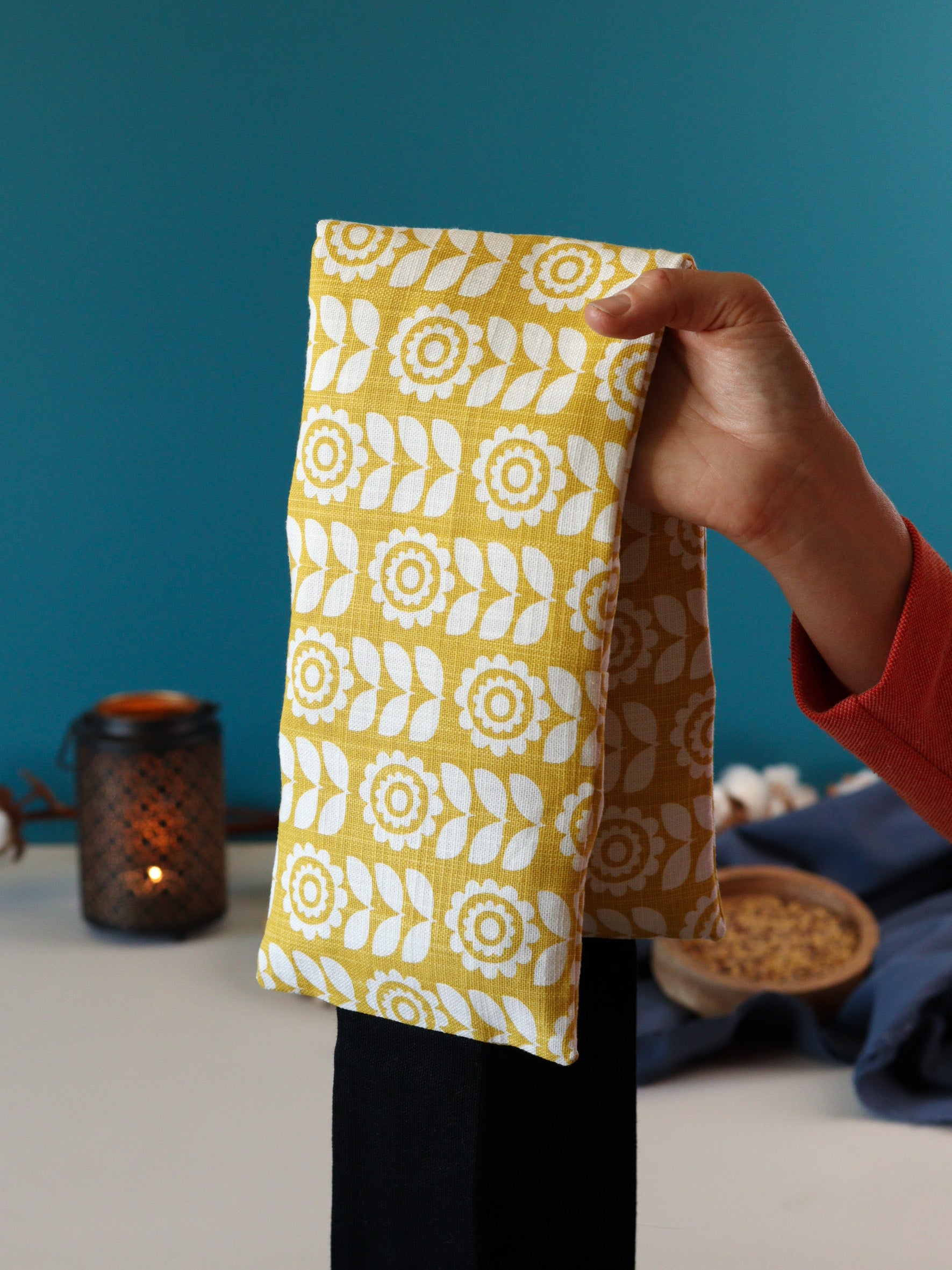 ceinture chauffante naturelle graines lin bio pour soulager dos ventre cadeau ecoresponsable