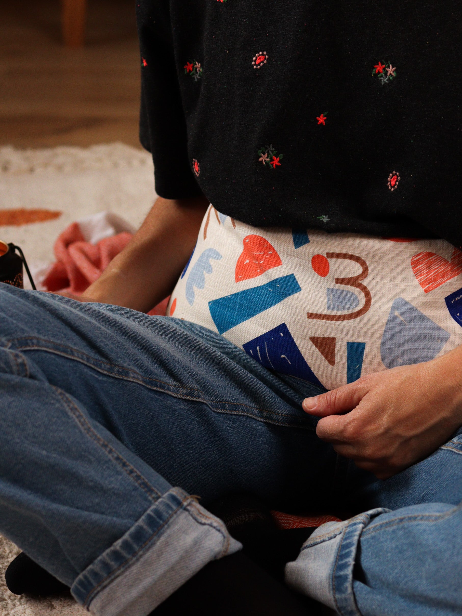 ceinture chauffante naturelle joli tissu cadeau utile écoresponsable