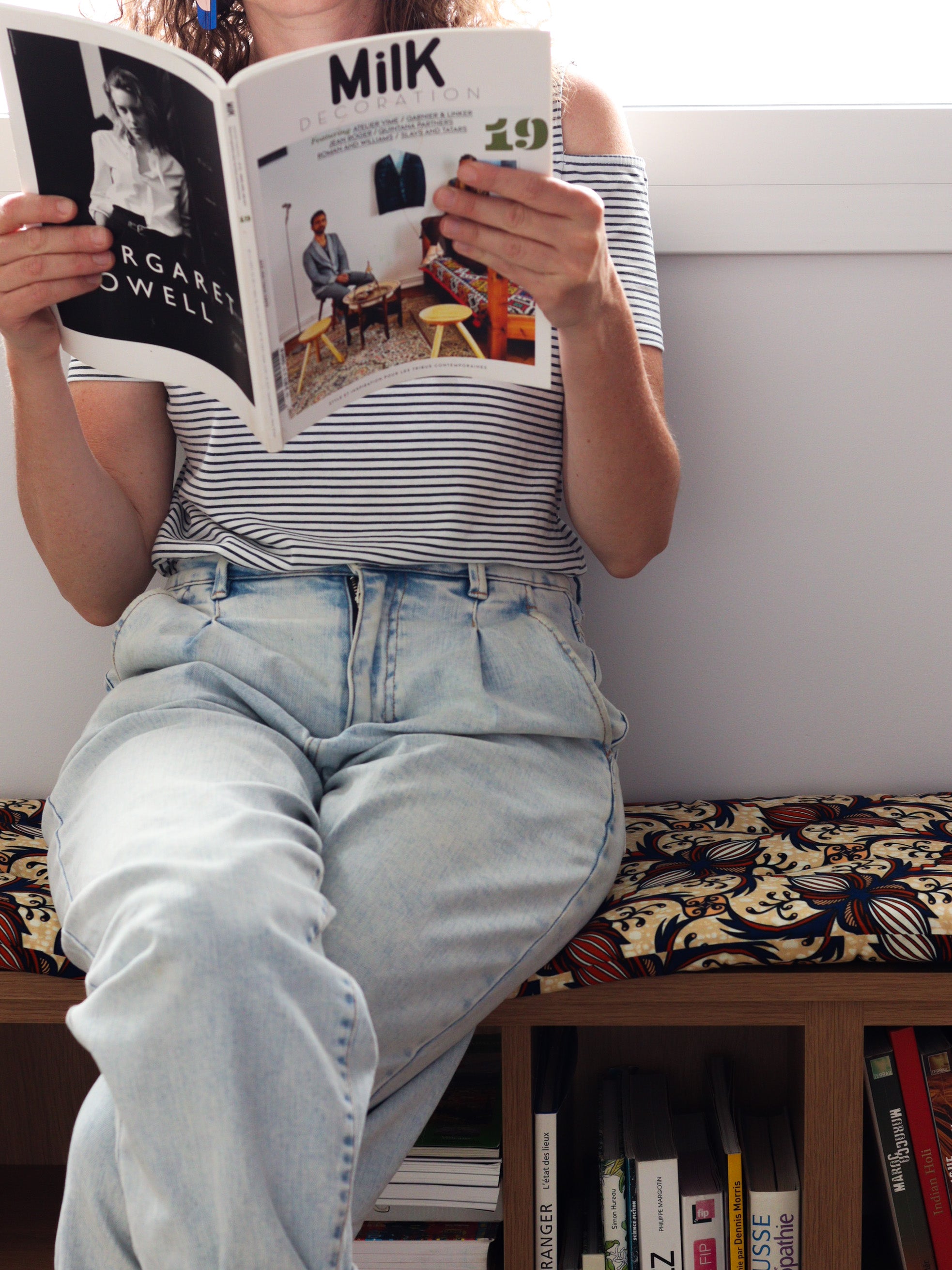 coussin banquette wax pour coin lecture maison