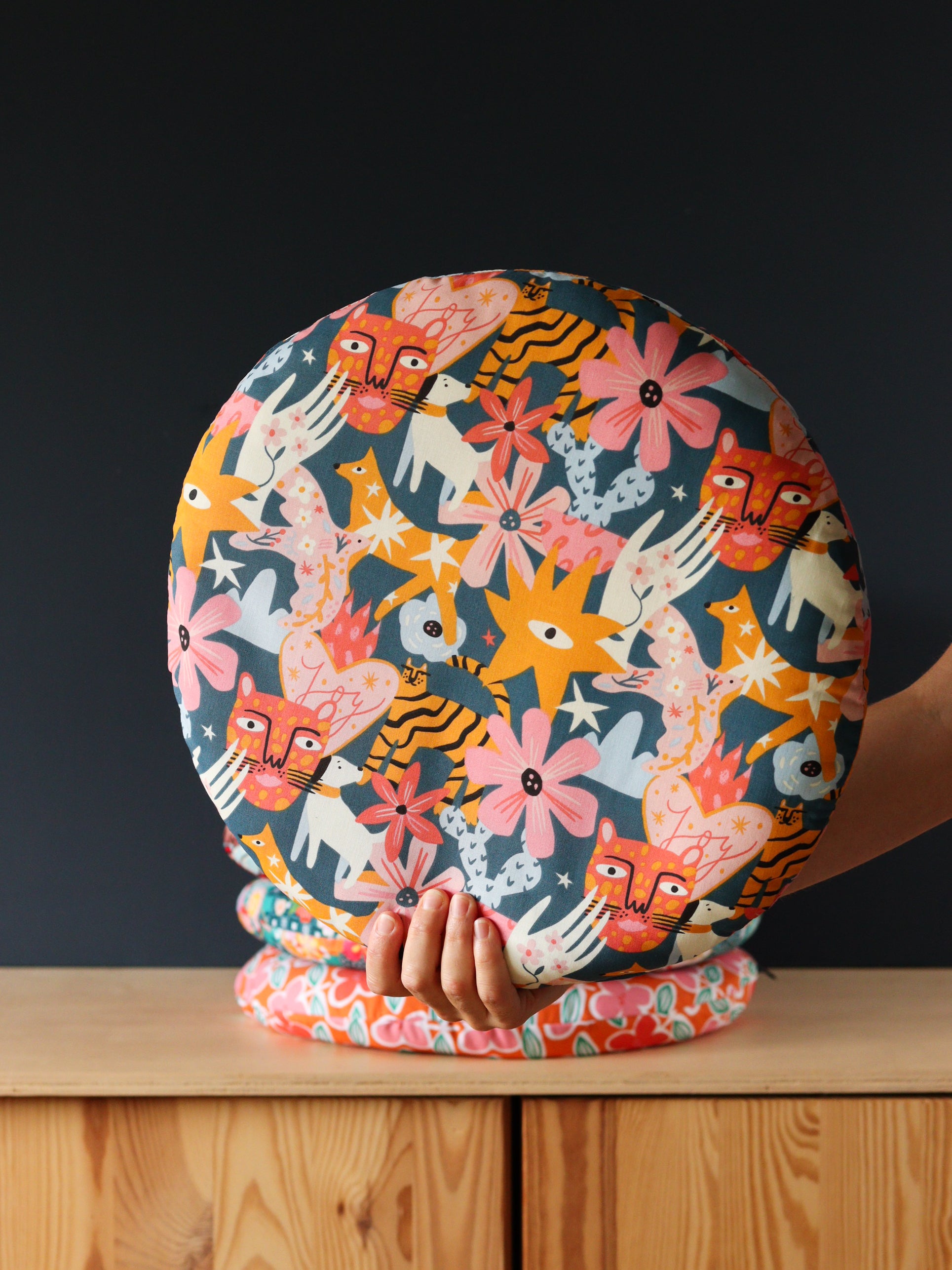 galette de chaises ronde déhoussable colorée