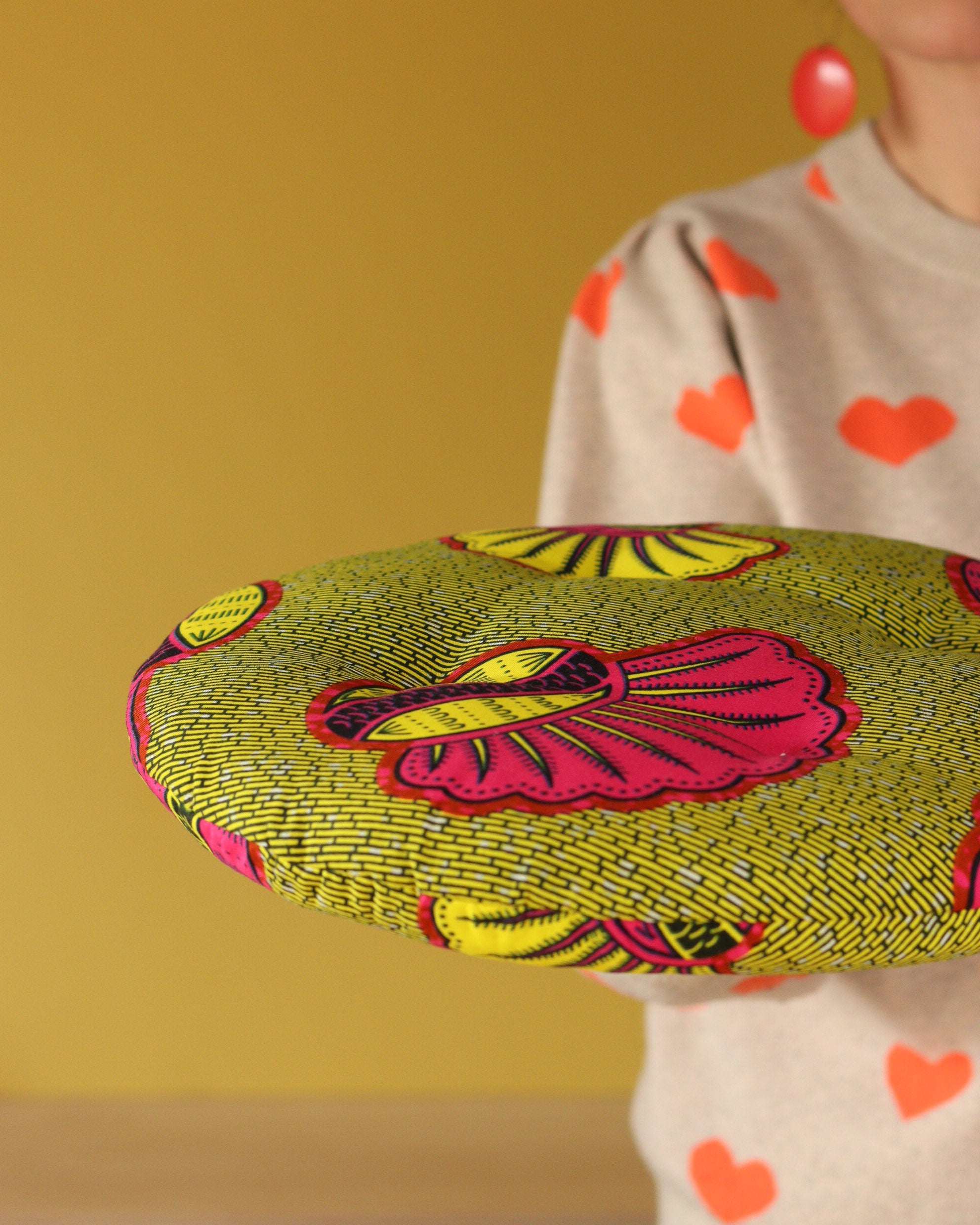 Galette de chaise ronde en wax sur-mesure / Laetitia - LA MOUSSE TACHE