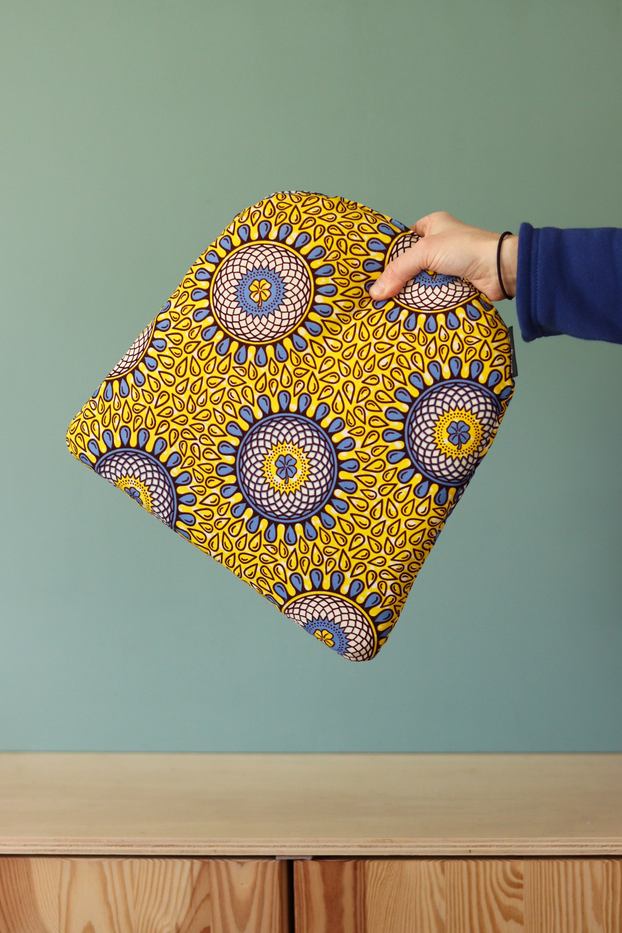 galette de chaise tolix personnalisée en wax jaune