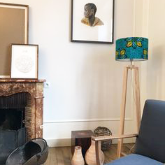 Abat-jour sur-mesure en wax / Collab' La Mousse Tache X Délicatelier / Juliette à Rennes - LA MOUSSE TACHE