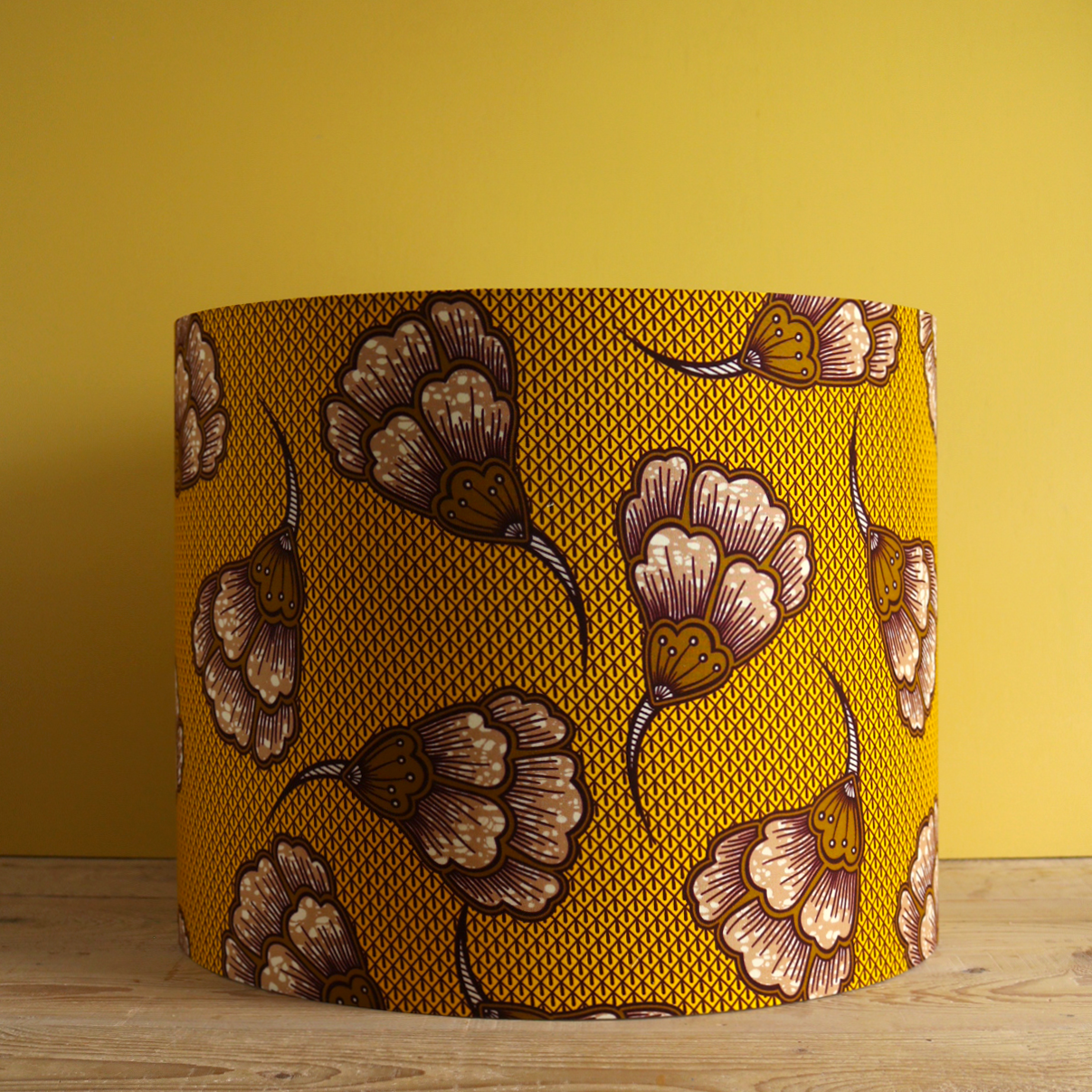 abat jour wax jaune décoration ethnique