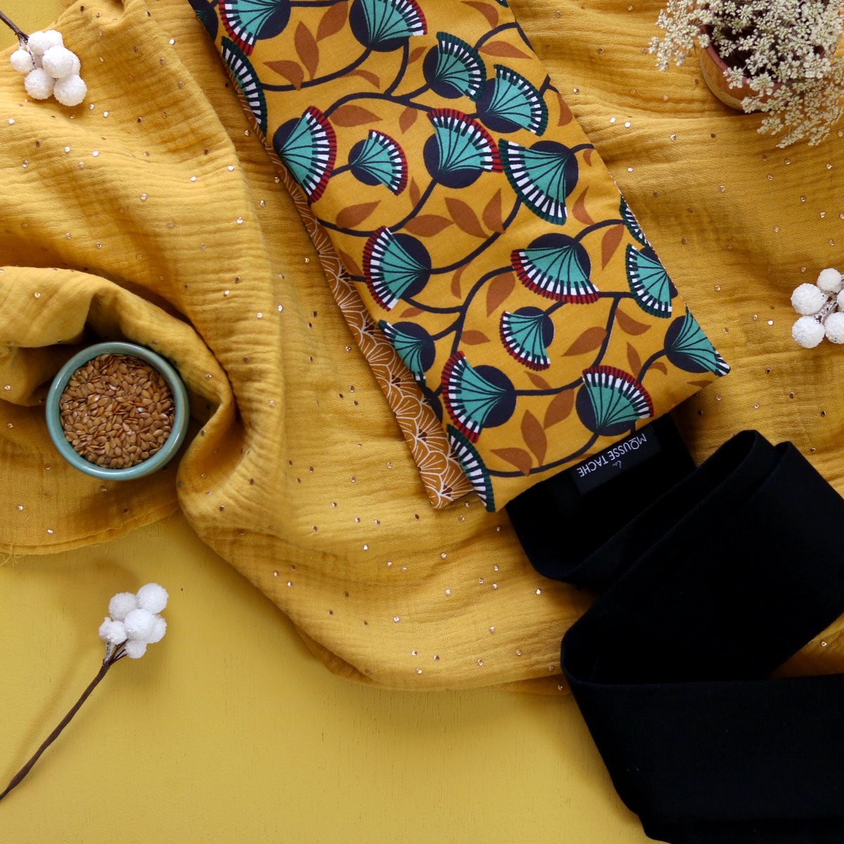 Ceinture chauffante graine de lin hot sale