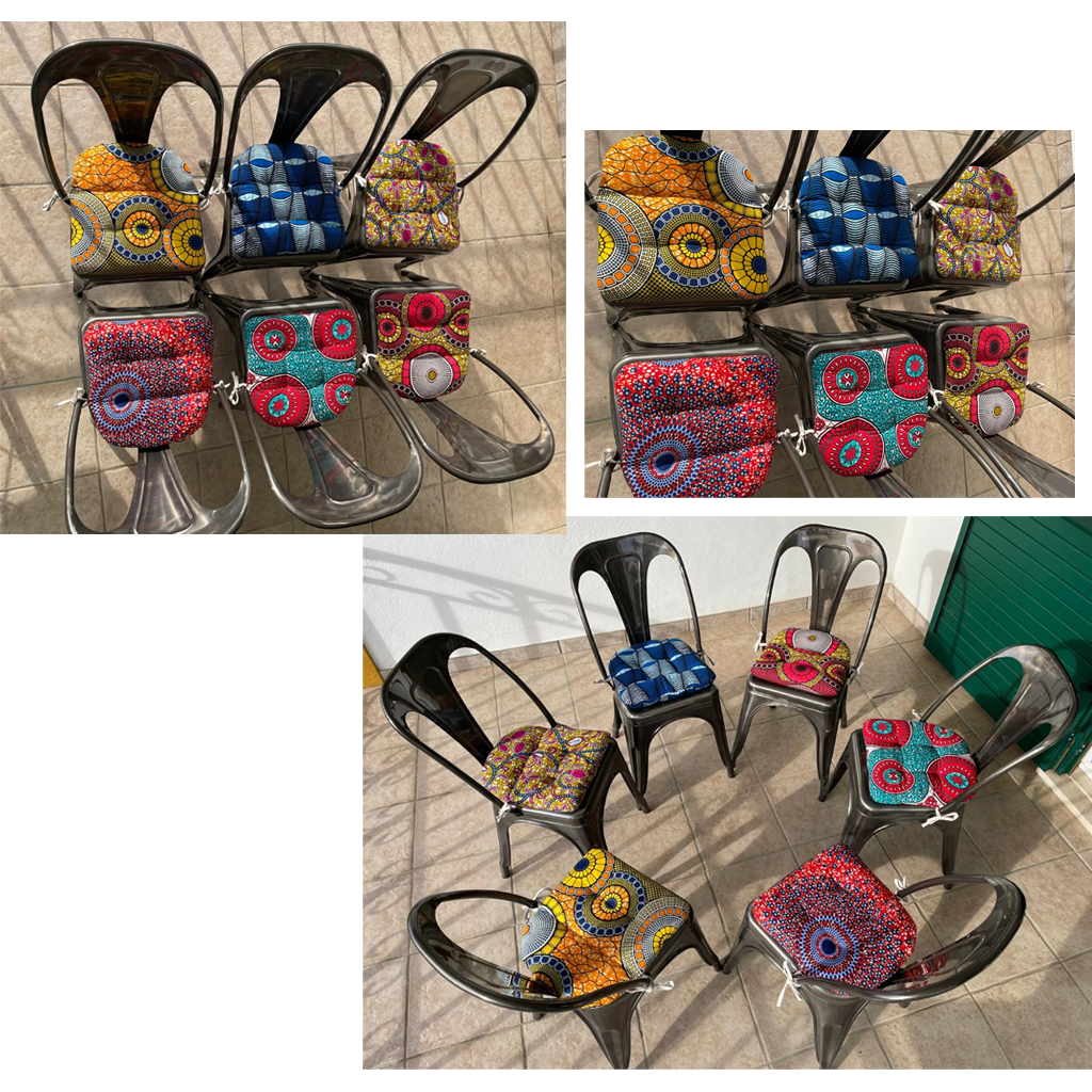 coussins assise ou galettes chaise tolix colorées
