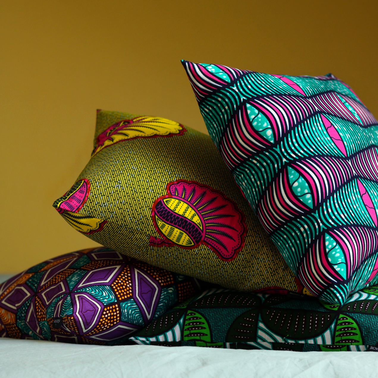 coussin wax déco colorée ethnique africaine