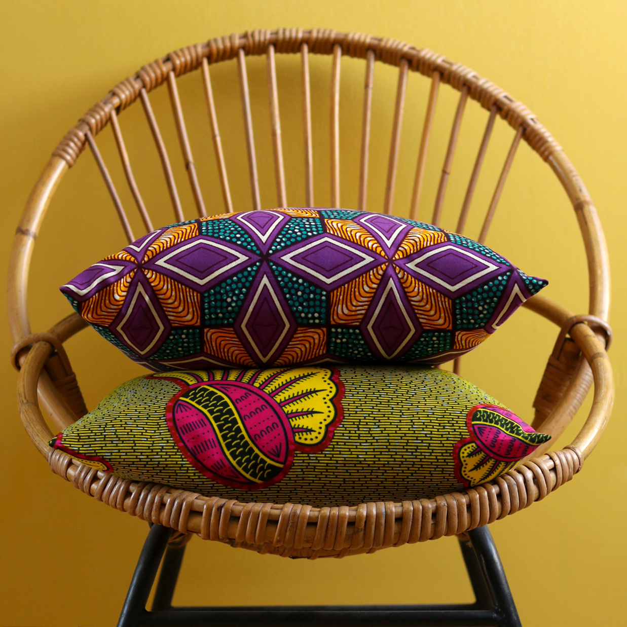 coussin wax déco colorée ethnique africaine