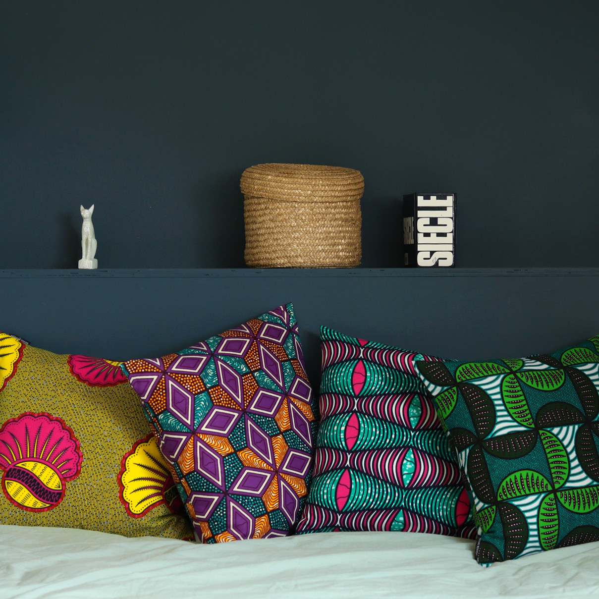 coussin wax déco colorée ethnique africaine