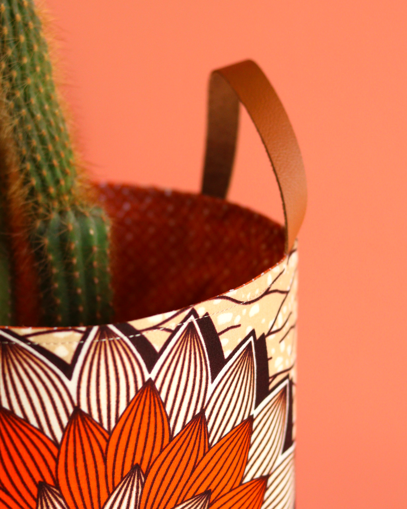 cache pot africain en wax