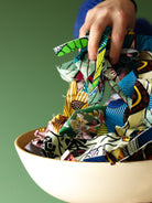 Bandes de tissus colorés - LA MOUSSE TACHE