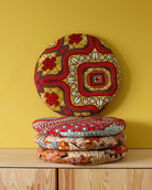 coussin de chaise rond coloré tissu africain