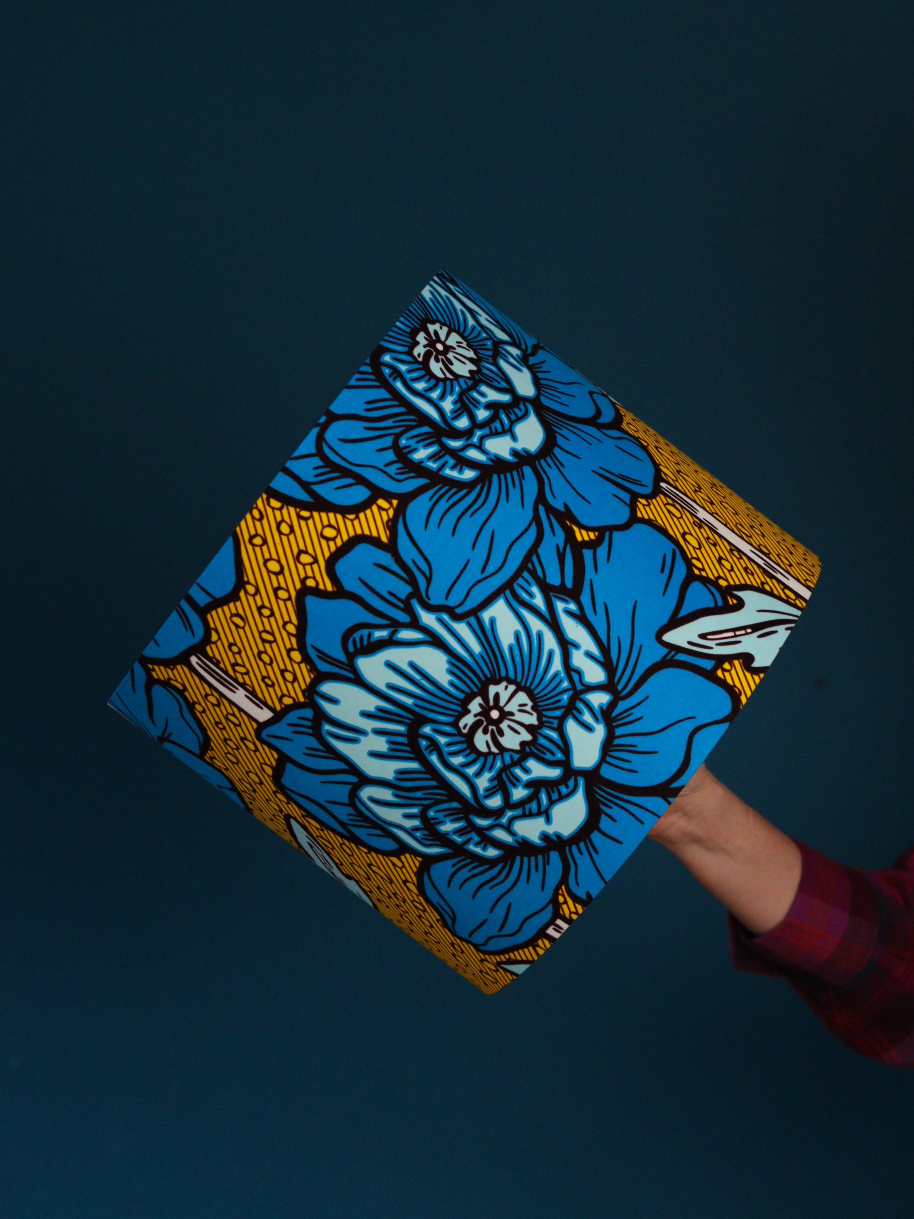 abat-jour personnalisé wax bleu jaune