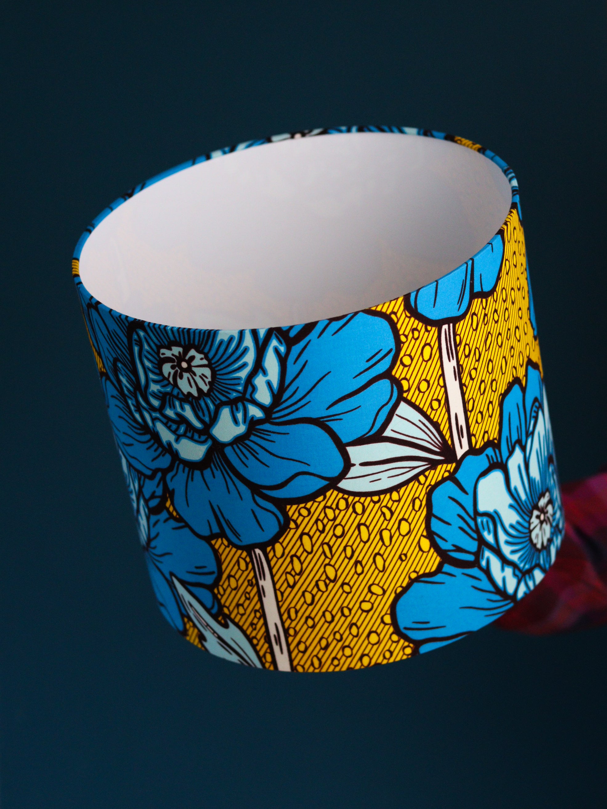 abat-jour personnalisé wax bleu jaune