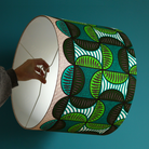 abat-jour tissu africain jungle vert déco chic