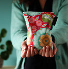 bouillotte sèche aux graines de lin bio rouge
