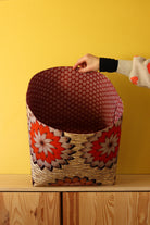 panier cache-pot grande taille original en tissu