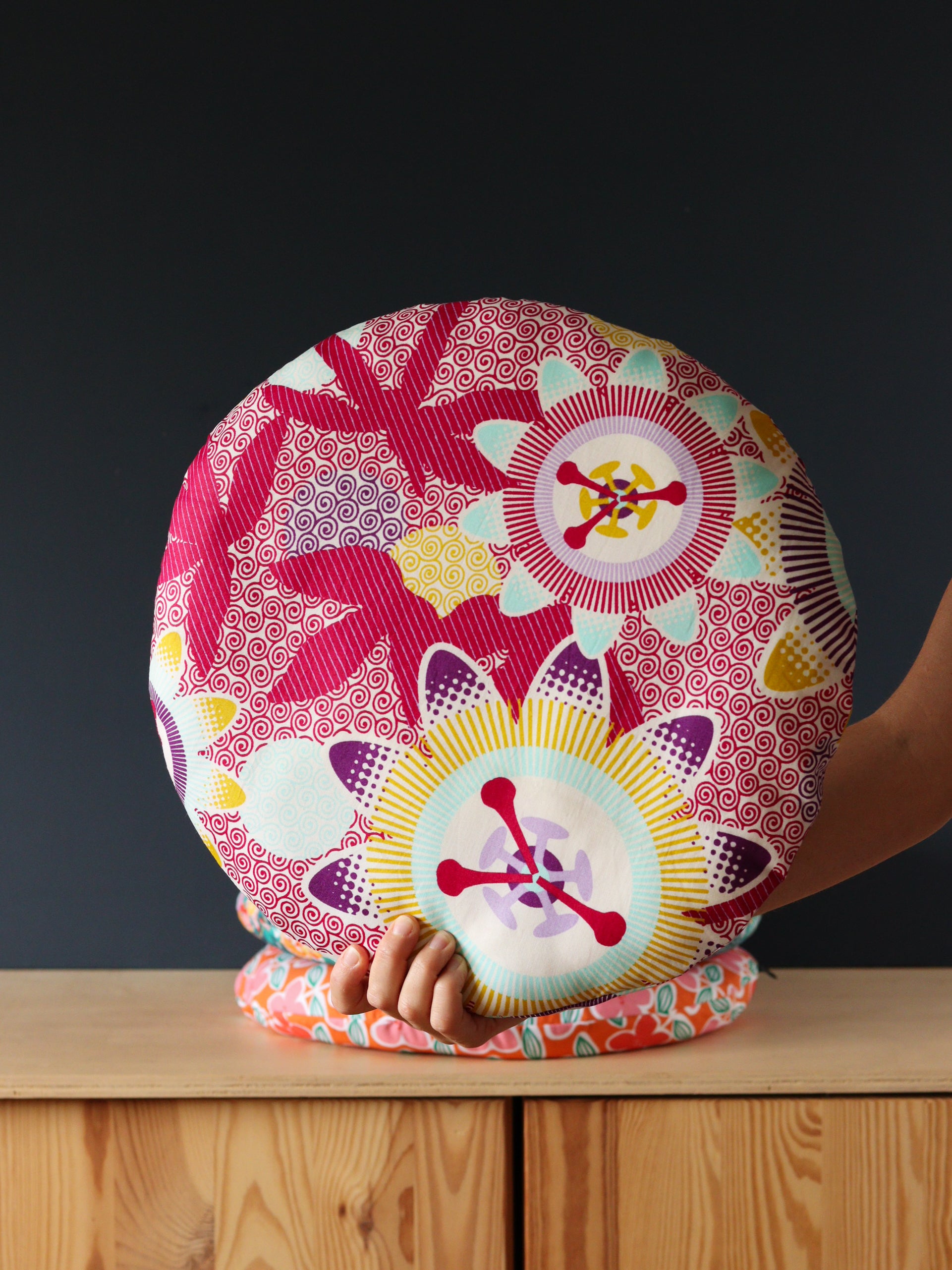 galette de chaises ronde déhoussable colorée