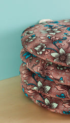 galettes chaises rondes colorées wax fleurs