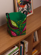 panier cache-pot wax personnalisé, petit format, vert