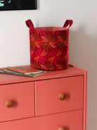 Panier déco M wax africain fait main, ambiance décoration intérieure