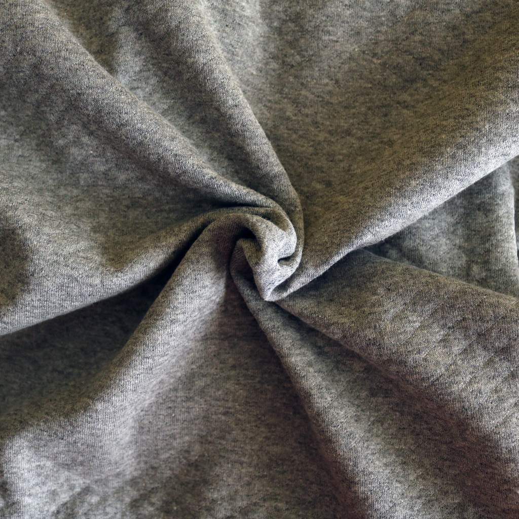 Jersey matelassé losanges, tissu pour sweat gris foncé / au mètre